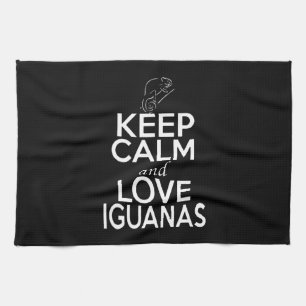 Paño De Cocina Mantener la calma y amar las iguanas