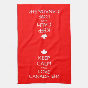 PAÑO DE COCINA MANTENGA CALMA Y AME A CANADÁ, ¿EH?