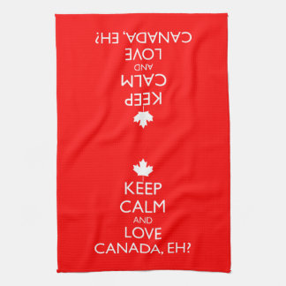 PAÑO DE COCINA MANTENGA CALMA Y AME A CANADÁ, ¿EH?