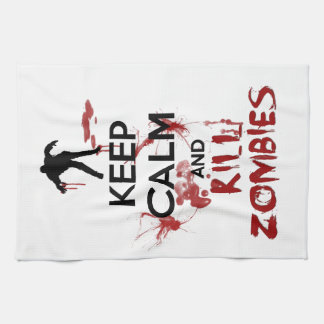 Paño De Cocina Mantenga los zombis tranquilos y de la matanza