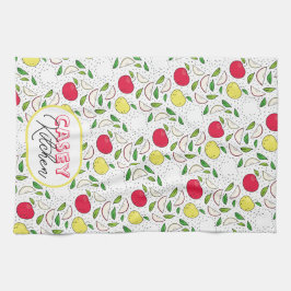 Paño De Cocina Manzana Roja Amarilla Verde Fruta Arte Gráfico Mod