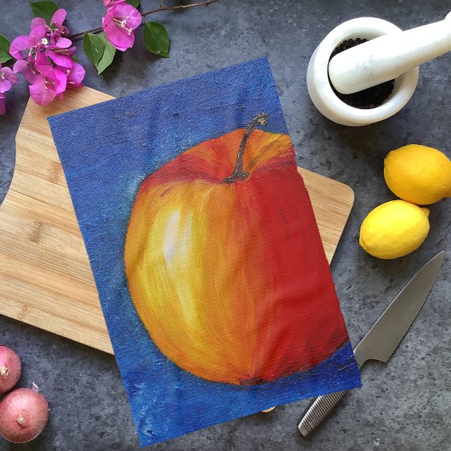 Paño De Cocina Manzana roja - Pintura de vida fija (Subido por el creador)