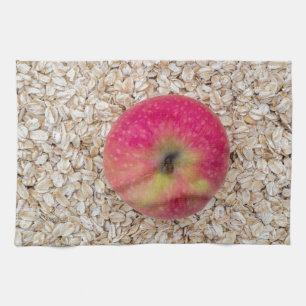 Paño De Cocina Manzana sobre avena
