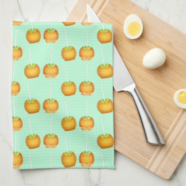 Paño De Cocina Manzanas de caramelo (Doblado Cuarto)