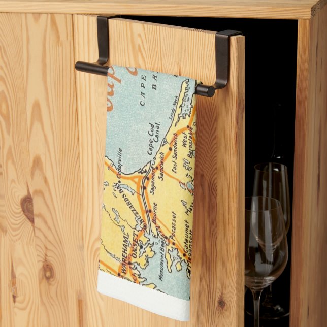 Paño De Cocina Mapa antiguo de Cape Cod  (Pliegue de tercios)
