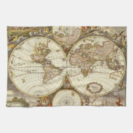Paño De Cocina Mapa Antiguo del Mundo Antiguo de Frederick de Wit