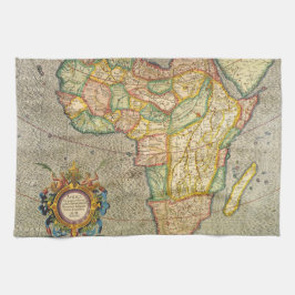 Paño De Cocina Mapa Antiguo del Mundo de Gerardus Mercator de Áfr