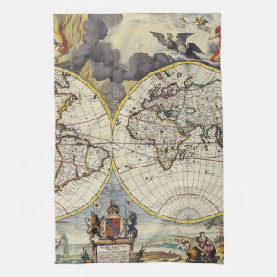 Paño De Cocina Mapa Antiguo Inspirado (4)