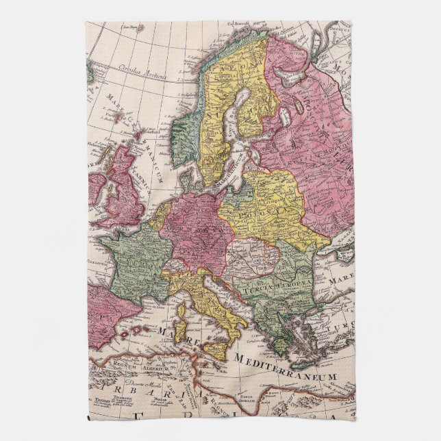 Paño De Cocina Mapa antiguo inspirado (9) (Vertical)