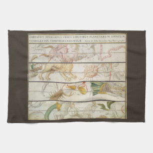 Paño De Cocina Mapa Celeste Antiguo, Astronomía por John Seller
