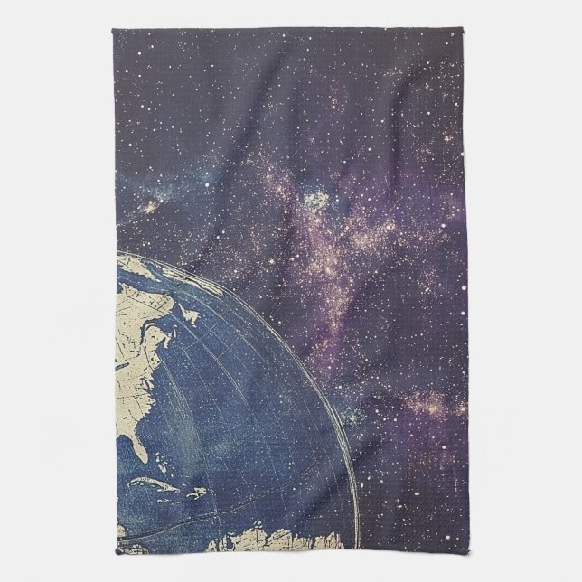 Paño De Cocina Mapa Celestial Antiguo (Vertical)