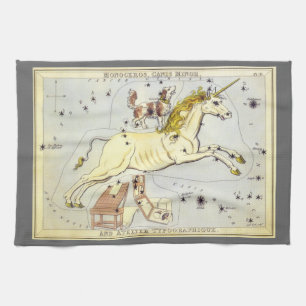 Paño De Cocina Mapa celestial de la astronomía vintage del espejo