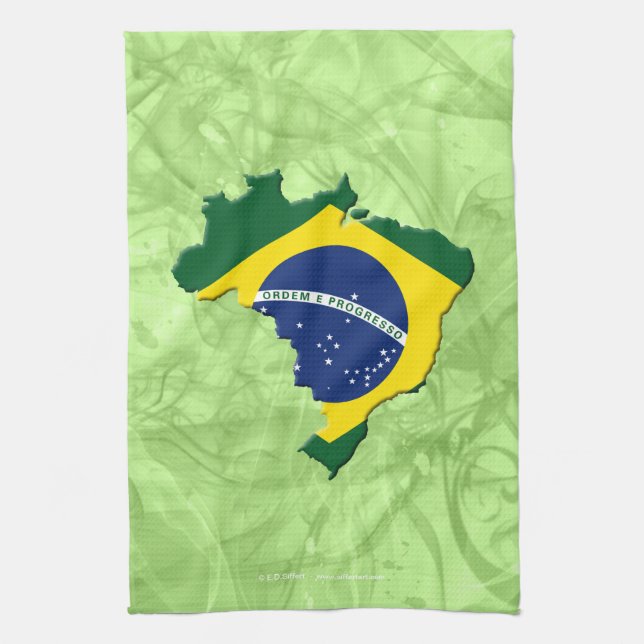 Paño De Cocina Mapa de Brasil (Vertical)