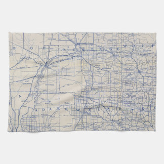 Paño De Cocina Mapa de camino de la bicicleta de Wisconsin 2