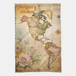 Paño De Cocina Mapa de cosecha personalizada