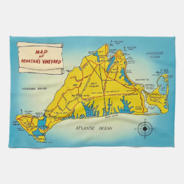 Paño De Cocina Mapa de Martha's Vineyard