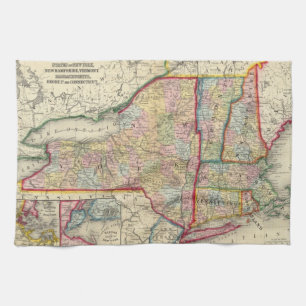 Paño De Cocina Mapa del condado de los estados de Nueva York