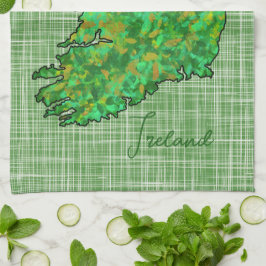 Paño De Cocina Mapa del Día de San Patricio de Irlanda