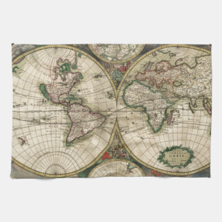 Paño De Cocina Mapa del mundo a partir de 1689