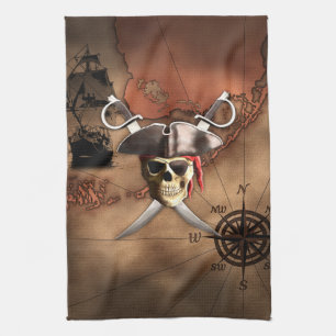 Paño De Cocina Mapa del pirata