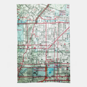 Paño De Cocina Mapa del vintage de BALTIMORE
