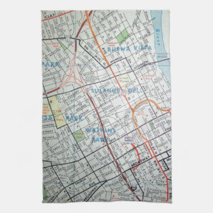 Paño De Cocina Mapa del vintage de NASHVILLE