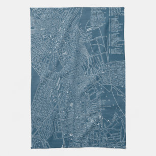 Paño De Cocina Mapa gráfico de Boston