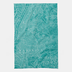 Paño De Cocina Mapa gráfico de Nueva York