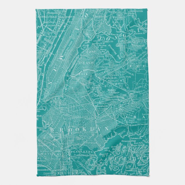 Paño De Cocina Mapa gráfico de Nueva York (Vertical)