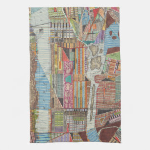 Paño De Cocina Mapa moderno de Nueva York III