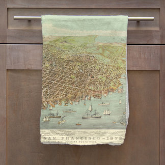 Paño De Cocina Mapa restaurado de la ciudad de San Francisco, 187