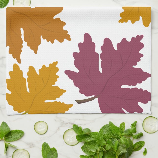 Paño De Cocina Maple Leaves de otoño moderno (Doblado)