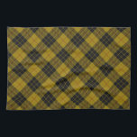 Paño De Cocina Maquillaje tartán amarillo chapa<br><div class="desc">MacLeod clan tartan amarillo chapa negra</div>