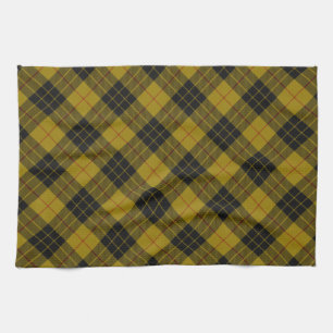 Paño De Cocina Maquillaje tartán amarillo chapa