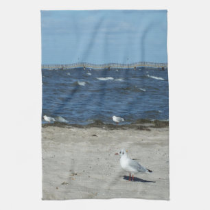 Paño De Cocina mar, agua, gaviota, ave, viaje, azul, cielo,