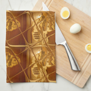 Paño De Cocina Maravilloso mapa africano imprime diseño dorado