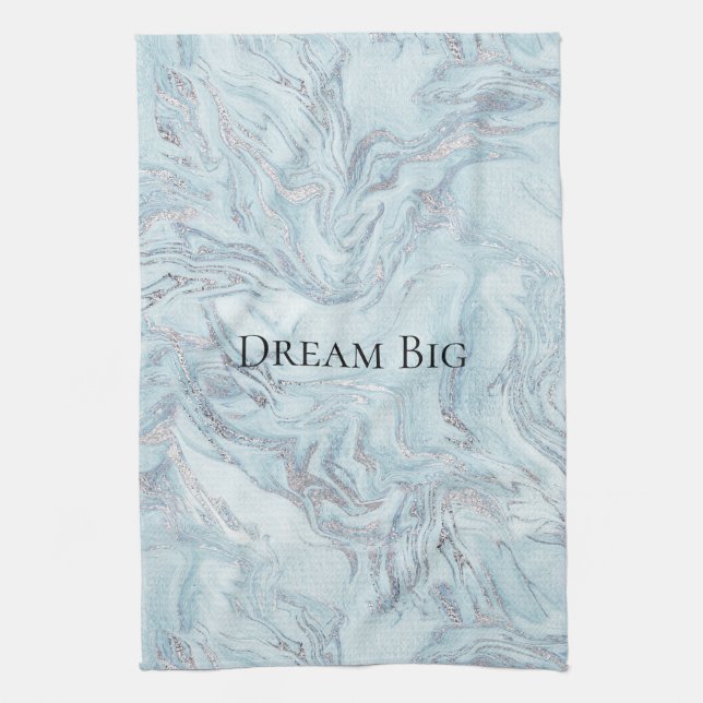 Paño De Cocina Marble azul (Vertical)