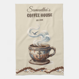 Paño De Cocina Marca personalizada del Café Costero