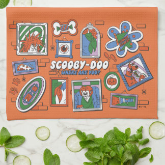 Paño De Cocina Marcos de fotos de Halloween de Scooby-Doo