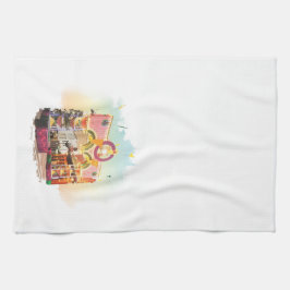 Paño De Cocina Mardi Gras Arch Galveston, inspirado en las acuare