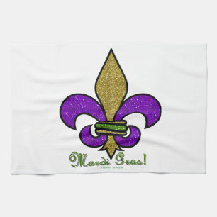 Paño De Cocina Mardi Gras Fleur De Lis