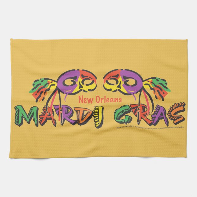 Paño De Cocina Mardi Gras Nueva Orleans (Horizontal)