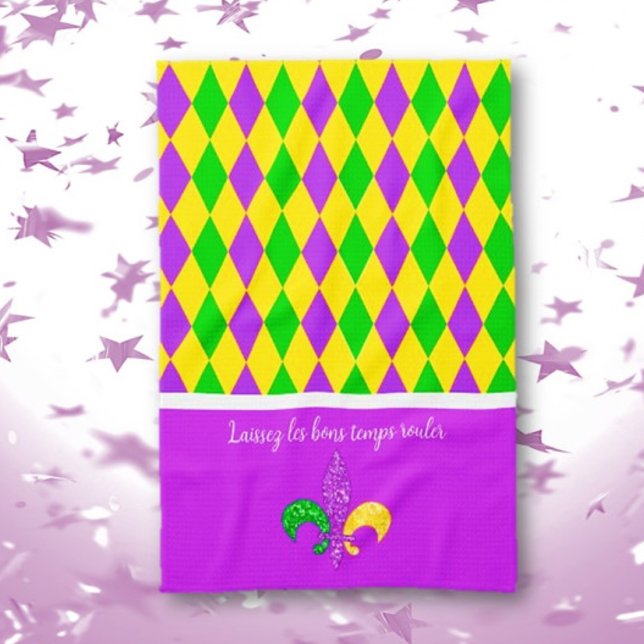 Paño De Cocina ¡Mardi Gras! Que los buenos tiempos roten la toall (Subido por el creador)