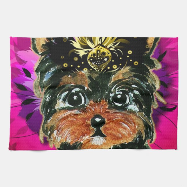 PAÑO DE COCINA MARDI GRAS YORKIE POO (Horizontal)