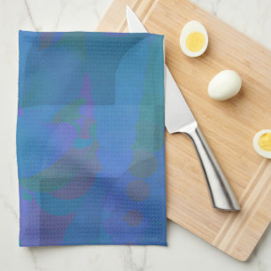 Paño De Cocina Mareas de Azure - Geometría de abstracto oceánico