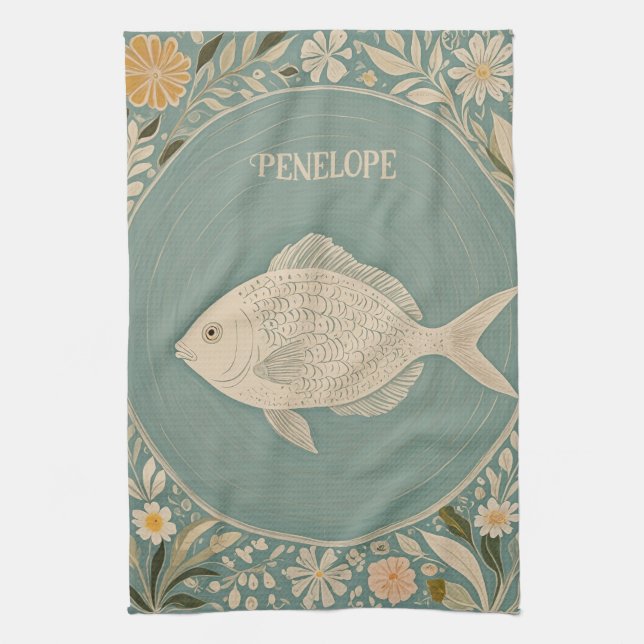 Paño De Cocina Mareas tranquilas personalizadas (Vertical)