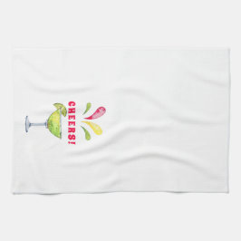 Paño De Cocina Margarita de acuarela festiva | Salud