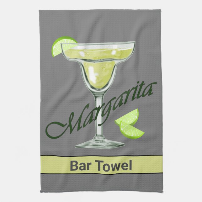Paño De Cocina Margarita Personalizado Bar (Vertical)