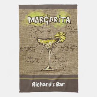 Paño De Cocina Margarita Personalizado Bar Burlap Personalizado