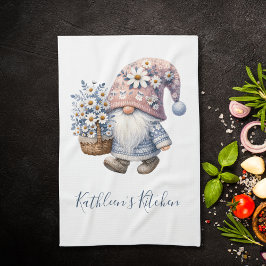 Paño De Cocina Margaritas Blancas Amarillas Personalizadas para G